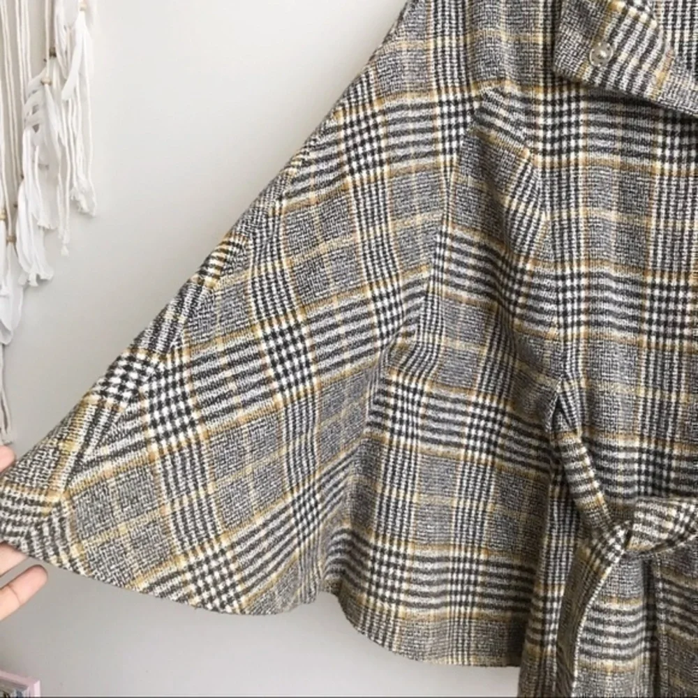 New York and Company plaid cape poncho
